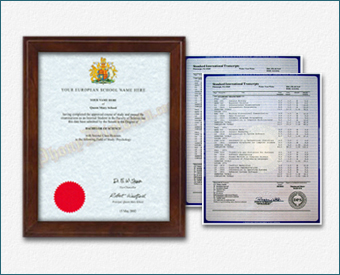 International College  Diploma and Transcripts, European Design #1 Col Europe 1 D+T